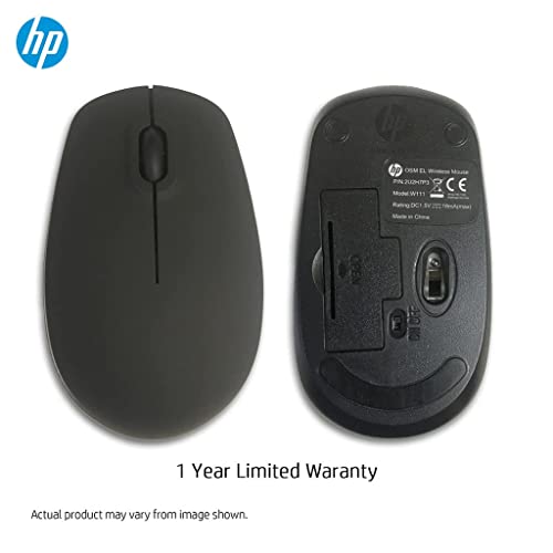 Image of (Renewed) HP Wireless Ergonomically Designed Optical Mouse with 1200 DPI and 2.4GHz Connectivity