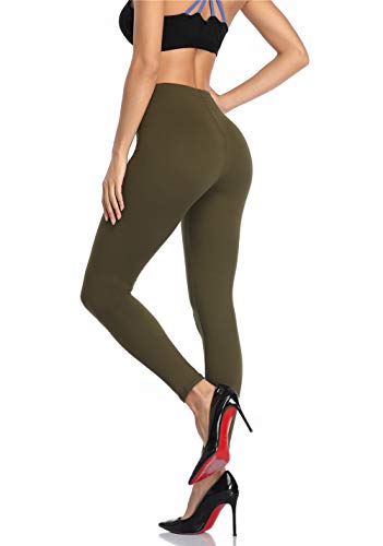 Image of Kotii Women's Soft Full Length Leggings High Waist Ankle Length Leggings Pants Tights