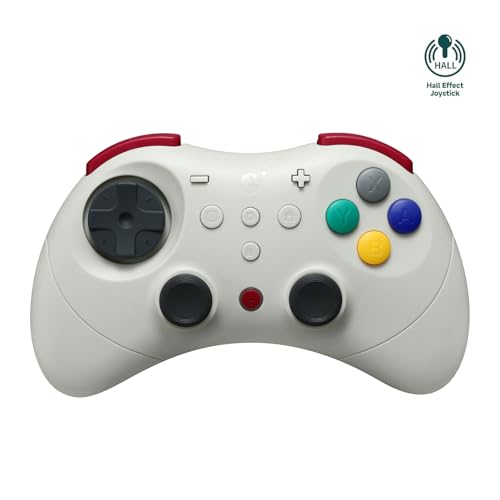 AKNES GuliKit Elves 2 Pro Mando Inalámbrico para Switch 2/1, Windows, iOS y Android - Joysticks de Efecto Hall, 1000Hz Polling Rate, Switch Wake-up, 3 Modos Rumble, Gyro Aiming - Retro