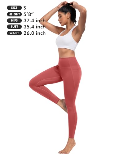 Image of ATHVOTAR Leggings with Pockets for Women, 7 Packs High Waisted Workout Tummy Control Yoga Pants
