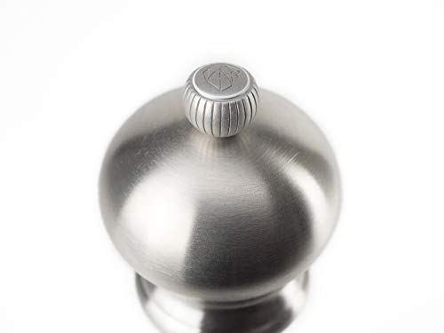 PEUGEOT - Paris Chef u'Select 30 cm Salt Mill + Rock Salt Included - Made of Stainless Steel - 6 Predefined Grind Settings - Made in France - Stainless Steel Colour