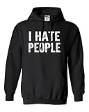 XX-Large Black Mens I Hate People Funny Gift Sweatshirt Hoodie