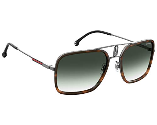 Carrera Men's 1027/S Rectangular Sunglasses, Brown/Green Shaded, 59mm, 20mm2