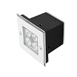 QICBYING 4W Gartenleuchten – Bodeneinbauleuchten für den Außenbereich, quadratische...