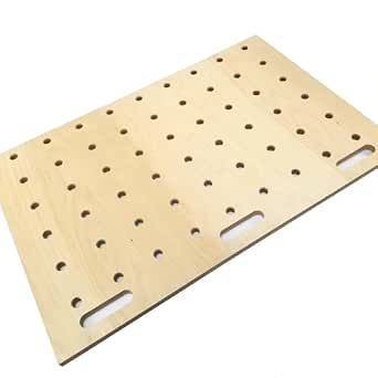 WoodFan Tischler-Arbeitsplatte 915x610 Mm – 20 Mm Bohrungen Im 96er Raster, Laminierte Rutschfeste Oberfläche