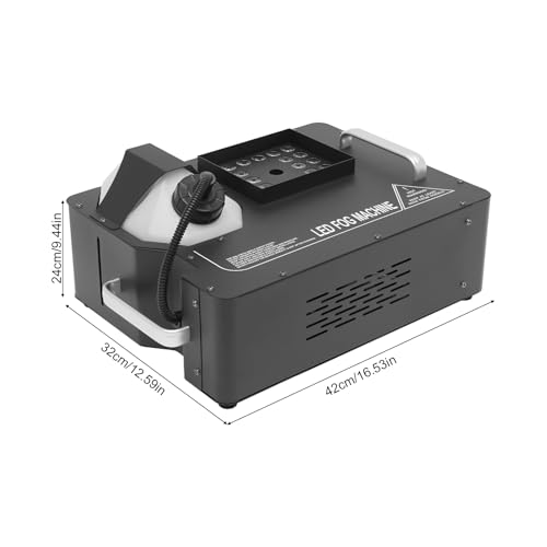 Máquina de humo con luces LED RGB 1500W y control remoto inalámbrico miniatura 2