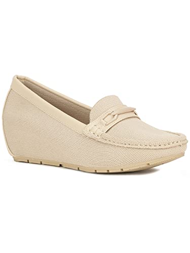 Image of Bata Women Zaynab Loafers, Nude, (6510177)