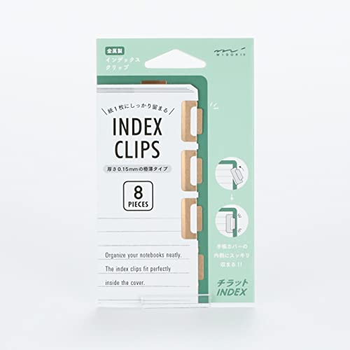 Image of Midori Clip Index Clip Chirat Orange 43230006