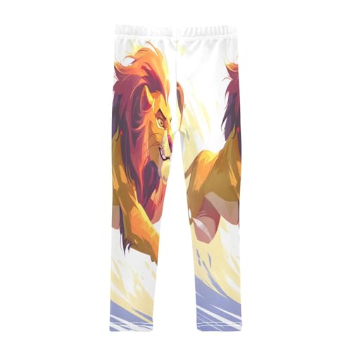 Bolaz Toddler Girls Leggings Printed Yoga Pants Leggings Yellow Running Lions for Kids2