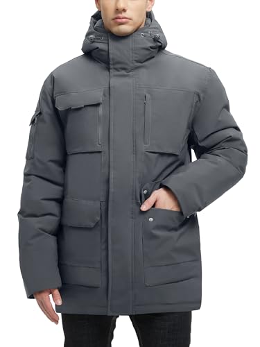 Waterproof Padded Men's Winter Jacket with Hood