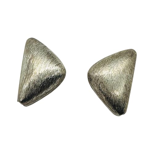 Designer Brushed Sterling Silver Triangle 2 Gram Bead | 17.5x11x8mm | 2 Beads | for Jewelry Making