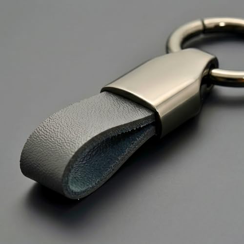 Image of THE MEN THING - Stylish Multicolor Stainless Steel Keychain for Men & Boys (AEROLOOP - Black & Gunmetal Grey)