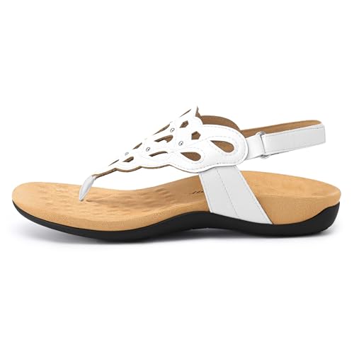 Image of Athlefit Orthopedic Sandals for Women Summer Adjustable Orthotic Thong Sandals with Arch Support