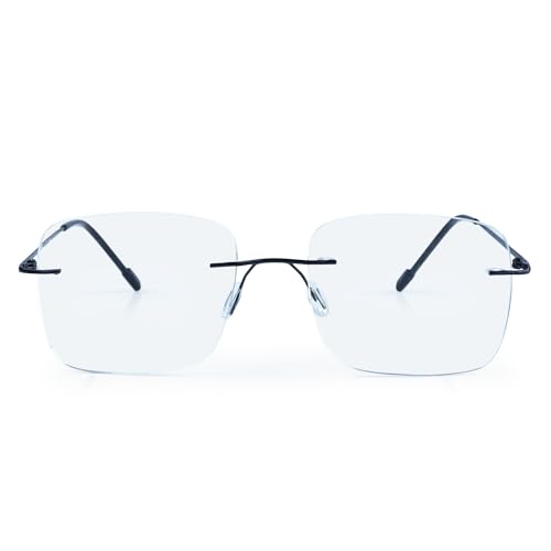 Image of Redex Rimless Rectangel Bifocal Reading Glasses Anti Glare Protection For Unisex Power Available 0.50 0.75 1.00 1.25 1.50 1.75 2.00 2.25 2.50 2.75 3.00