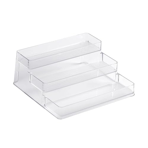 NOENNULL Support de Rangement de Vernis à Ongles, étagère à 3 Niveaux, Support de Vernis à Ongles Multifonctionnel Transparent, Présentoir de Vernis à Ongles, Support pour Bureau