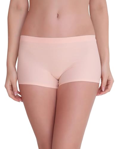 Image of LOURYN KOULYN Women's Ice Silk Seamless Boyshort Panty, (Pack of 3 Panty)