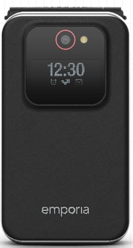 emporiaJOY 2G, Senioren-Handy mit 2G, Klapphandy ohne Vertrag, Mobiltelefon mit Notruftaste, 2,8-Zoll-Display, Schwarz