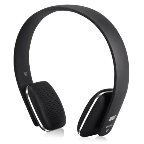 August EP636 - Bluetooth v4.1 NFC Kopfhörer - mit Freisprechfunktion und integriertem Akku (schwarz)