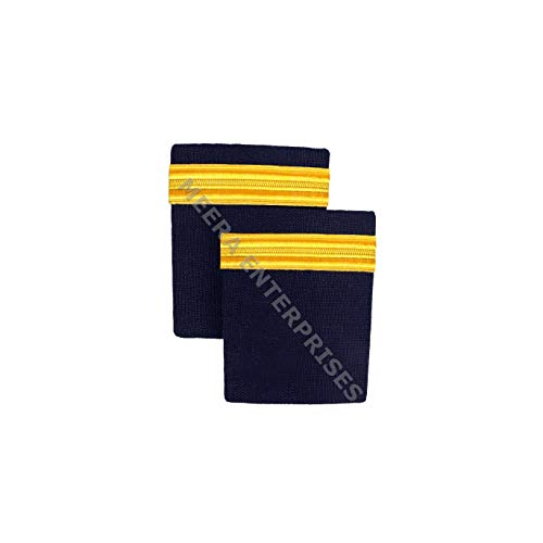 Image of Third Officer Epaulettes (Blue & Gold)-01