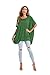 ellazhu Women's Loose Fit Batwing Sleeve Casual Crew Neck Tee Oversized Tunic T-Shirt Shirt Tops GA200 Green