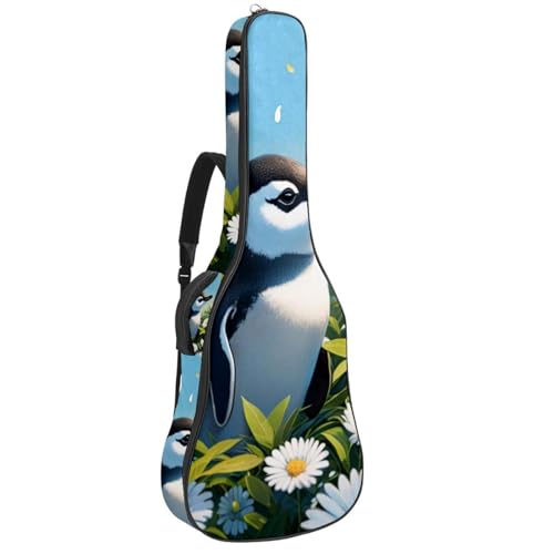 Étui pour guitare acoustique 101,6 cm imperméable à motif pingouin