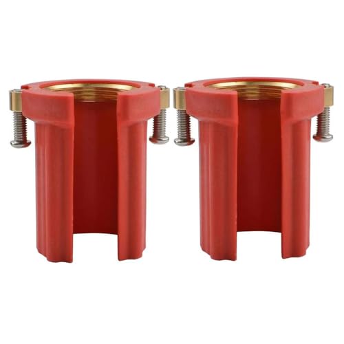 BE-TOOL 2 Sets Kitchen Faucet Fixing Nut, Red Plastic Faucet Tool, Water-Resistant, Enhances Faucet Safety/Stability, for Kitchen, Bathroom