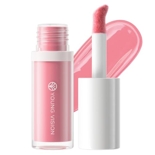 YOUNG VISION Liquid Blush, Long Lasting Korean Liquid Blush, Non-sticky Waterproof Lightweight Face and Cheek Tint, Moisturizing High Pigment Water Tint for Face, Cheeks, Mature Skin