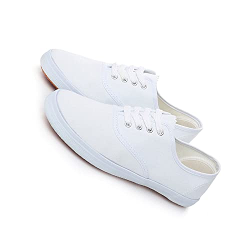GUOANFG Nuove Scarpe di Tela Estive Scarpe Basse da Uomo per Ragazzi Scarpe Casual da Coppia,White-32 EU