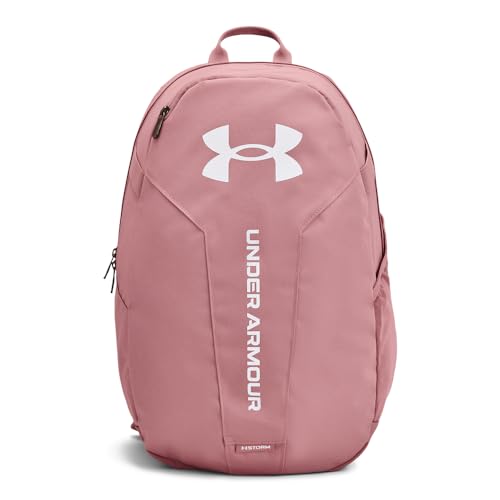 Image of Under Armour Unisex-Adult Hustle Lite Backpack, (697) Pink Elixir /Pink Elixir /White, One Size Fits All
