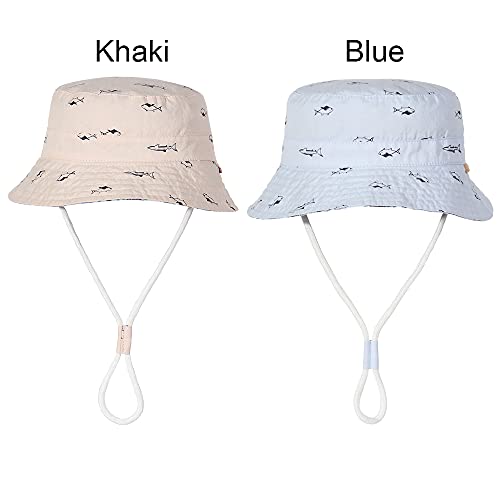 0-6 anos corda de vento proteção UV algodão chapéu de sol de bebê boné de praia menino menina chapéu