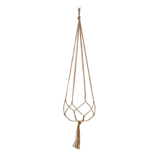 Colgador de macramé para plantas, cestas colgantes de cuerda de lino, colgador de macetas, soporte para macetas para colgar en la pared, para interiores y exteriores, balcón, decoración de jardín