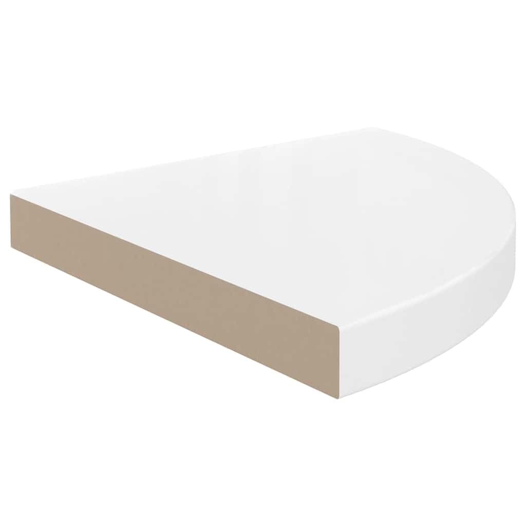 Genérico Estante Flotante de Pared 2 uds MDF Blanco Brillo 35x35x3,8 cm,Mobiliario,Estanterías,Estantes y estanterías,323908