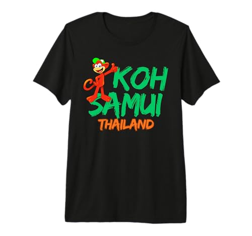 Koh Samui Thailand with Monkey Design Island Traveler Gift Premium Tri-blend T-Shirt