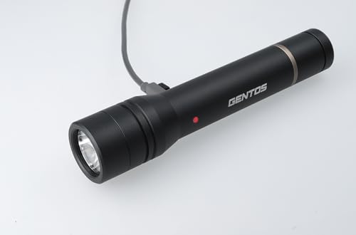 GENTOS(ジェントス) LED 懐中電灯 USB充電式 【明るさ1000ルーメン/実用点灯3.5時間/耐塵/耐水】 専用充電池使用 ステラ ST-186R