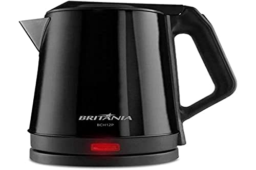 Chaleira Elétrica Britânia, Preta, Acabamento em Aço Inox, 1,9L BCH12P 220V