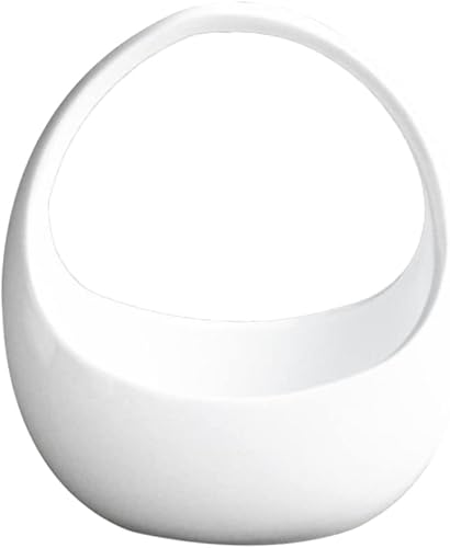 GANAZONO 1 cesta colgante maceta de cerámica para oficina en casa, lavabo decorativo de porcelana para plantas carnosas, espacio de plantación más