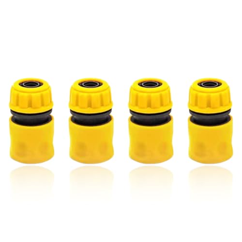 GNHG 4 Pezzi Connettori Rapidi Tubo Giardino 1/2 Raccordi Irrigazione Plastica Resistente Compatibile Hozelock connettori tubo giardino raccordi irrigazione