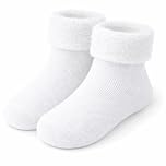 COSHAL® 1 Bed Socks Womens Warm Super Soft Thermal Bed Socks in Pastel Colours | Fluffy Sock's Womens Fleece Lining Sock (UK 4-7) l White