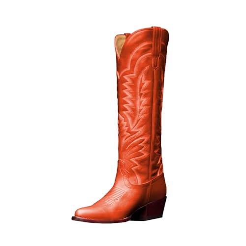 Western Classic Embroidered Women'S Knee-High Boots, If The Carvings Are Embroidered Boots2