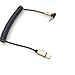 MMNNE Coiled USB C to 90 Degrees 3.5mm Audio Aux Jack Cable, Type C Male to 3.5mm Male Extension Headphone Audio Stereo Cord Car Aux Cable for USB-C Smartphone Device
