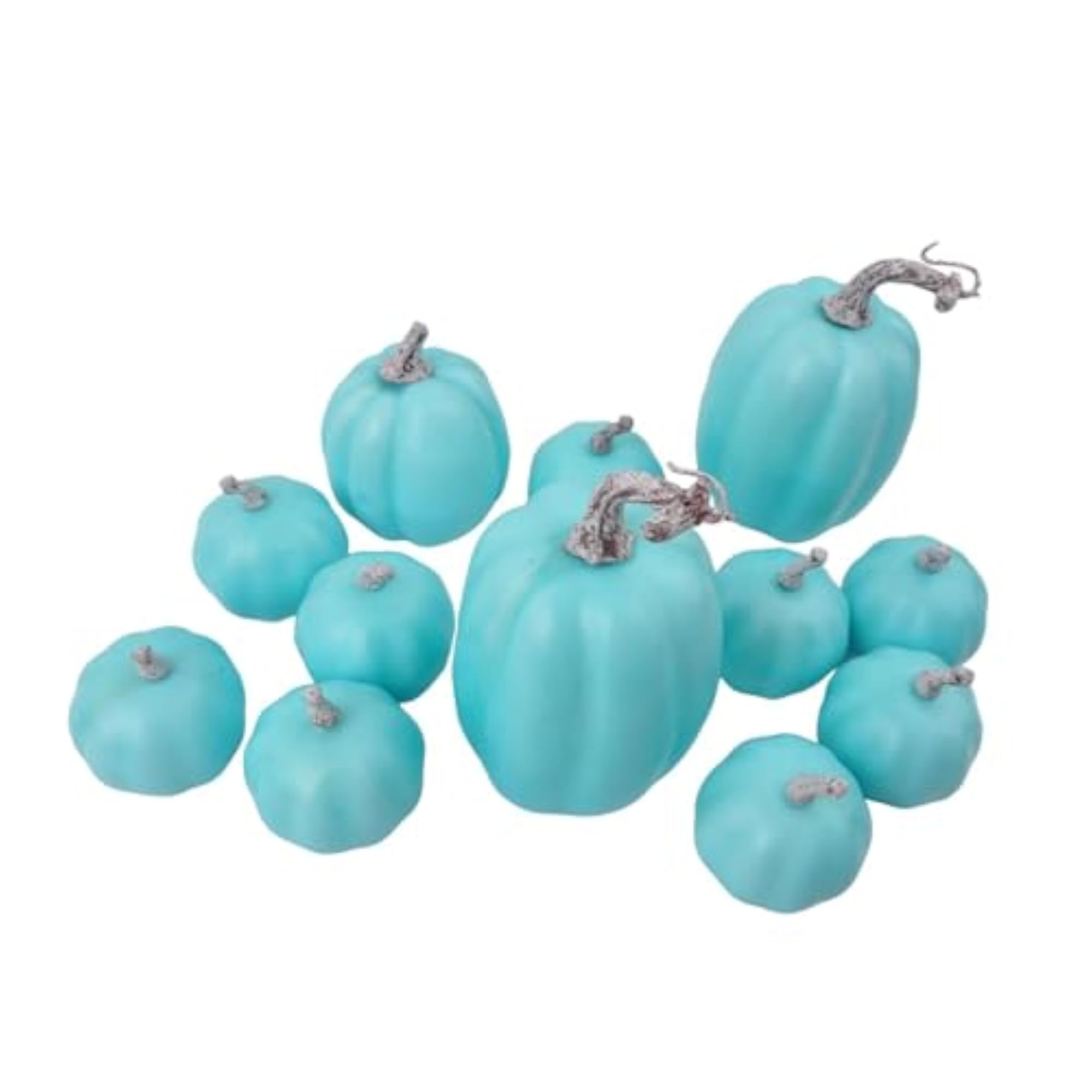 12 Pieces Foam Pumpkins for Tabletop Centerpiece, Blue