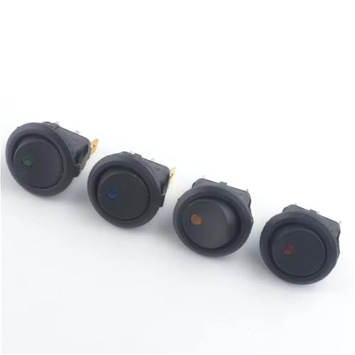 Interrupteur à bascule rond 3 broches SPST 220V pour composant électronique et bouton interrupteur LED