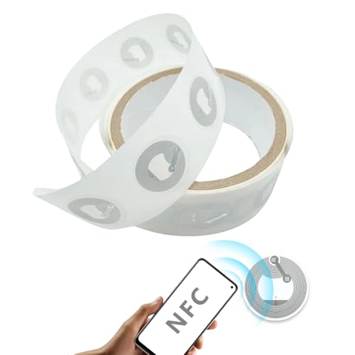 50 Pièces Autocollants NFC Ntag213 - Réinscriptibles,Cartes NFC Programmables - Mémoire de 137 Octets,NFC Tag Réinscriptibles,NFC Autocollants,Pour tous...