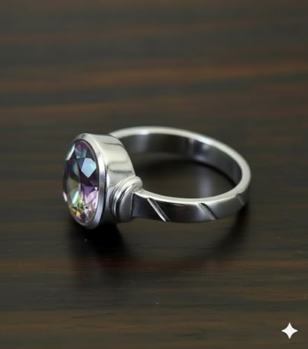 Image of 55Carat Choose Your Color Natural Gemstone Sterling Silver Statement Rings Oval Shape Handmade Sizes 5-12