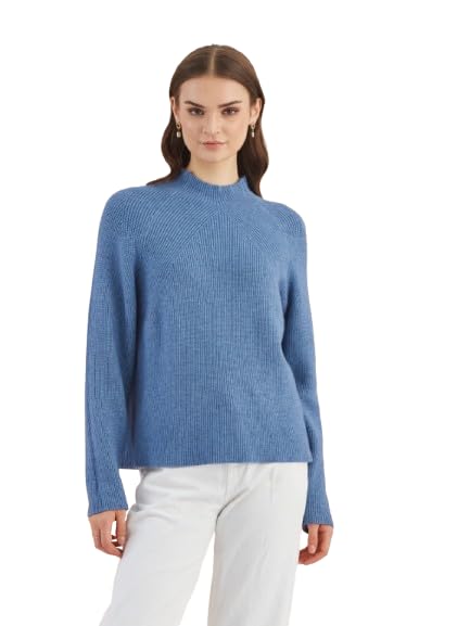 latin quarters Women Blue Turtle Neck Full Sleeve Solid Sweater_S-picture-39