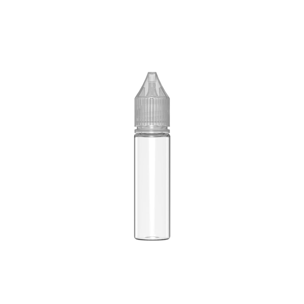 Chubby Gorilla V3 20Ml Pet Plastic Unicorn Bottles For Liquids And Oils - Empty Dropper Bottles - 10X 20Ml (Clear Bottle With Clear Cap)