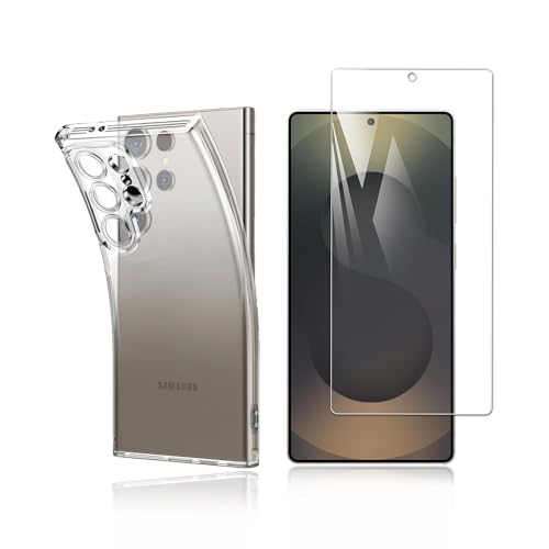 Ή Galaxy S25 Ultra P[X + KXtB S25 Ultra NAVRJo[ ^ _  TPUیJo[ Ռz t MNV S25 Eg p ςɂ NA {Ɏqfސ dϏՌ T