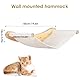 Katzenbett Wand, Katzenhängematte zur Wandmontage, Katzenhängematte, Stabiles Kängematten Katzen Wand bis zu 12kg, Kletterwand Katzen, Katzenbett zum Schlafen und Ausruhen (Beige)