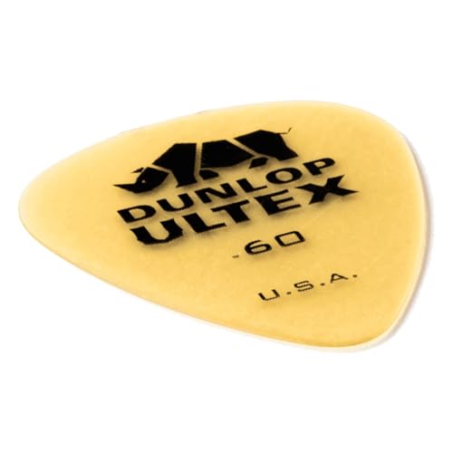 Jim Dunlop Ultex Standard, .60mm, 6 Pack Guitar Pick - Yellow