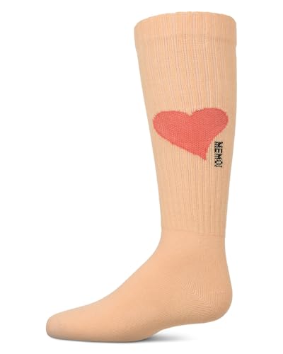 MeMoi Girls' Single Heart Logo Knee High Socks2